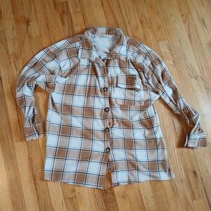 Brown Plaid Shirt/Shacket